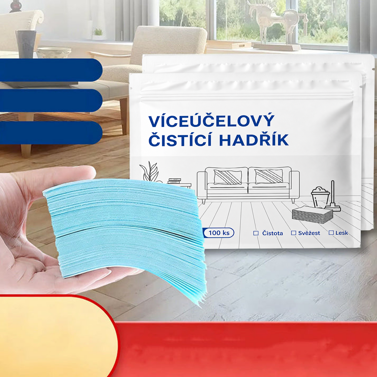 Časově omezená sleva 50 %💧🧹Geelemon® Ve vodě rozpustné ubrousky na čištění podlah