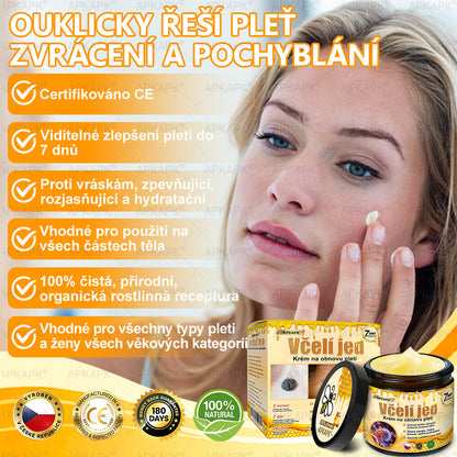 𝖠𝖯𝖪𝖠𝖯𝖪® 🐝 Krém s včelím jedem na obnovu pokožky 🐝 pomáhá při řešení kožních problémů, jako jsou: vrásky, jizvy, pigmentové skvrny, strie, akné, lupénka, ekzém, kožní léze, podráždění, záněty a další kožní potíže.