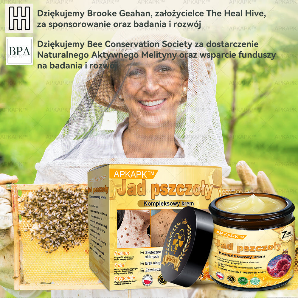 𝖠𝖯𝖪𝖠𝖯𝖪® 𝗕𝗲𝗲 𝗩𝗲𝗻𝗼𝗺 𝗞𝗿𝗲𝗺 𝗻𝗮 𝗼𝗯𝗻𝗼𝘄𝗲𝗻𝗶𝗲 𝗸𝗼𝘇𝗵𝘆🐝pomaga w leczeniu problemów skórnych, takich jak: zmarszczki, blizny, plamy pigmentacyjne, rozstępy, trądzik, łuszczyca, egzema, zmiany skórne, podrażnienia, stany zapalne i inne problemy skórne