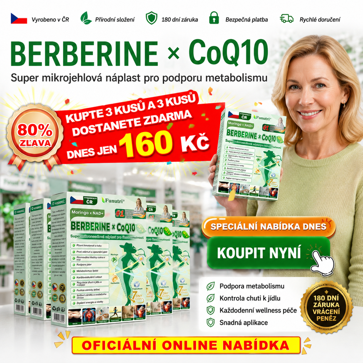 Oficiální obchod 💯 Funutri® 10 v 1 metabolická tvarující náplast s nano mikrojehličkami (Pouze jednou denně, viditelné změny již za 7 dní)  Určeno pro osoby s obezitou, diabetem, spánkovou apnoe