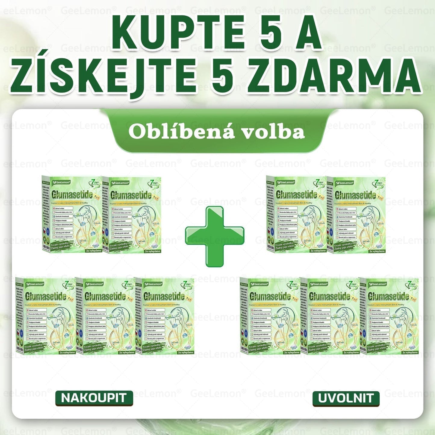 Oficiální český obchod~💙𝐆𝐞𝐞𝐋𝐞𝐦𝐨𝐧® 10v1 Nanomikrojehlicové náplasti na formování těla 🇨🇿 Pouze 1 použití denně ✅ Výsledky viditelné již za 7 dní – vhodné pro obezitu, kardiovaskulární zdraví, cukrovku a problémy s klouby