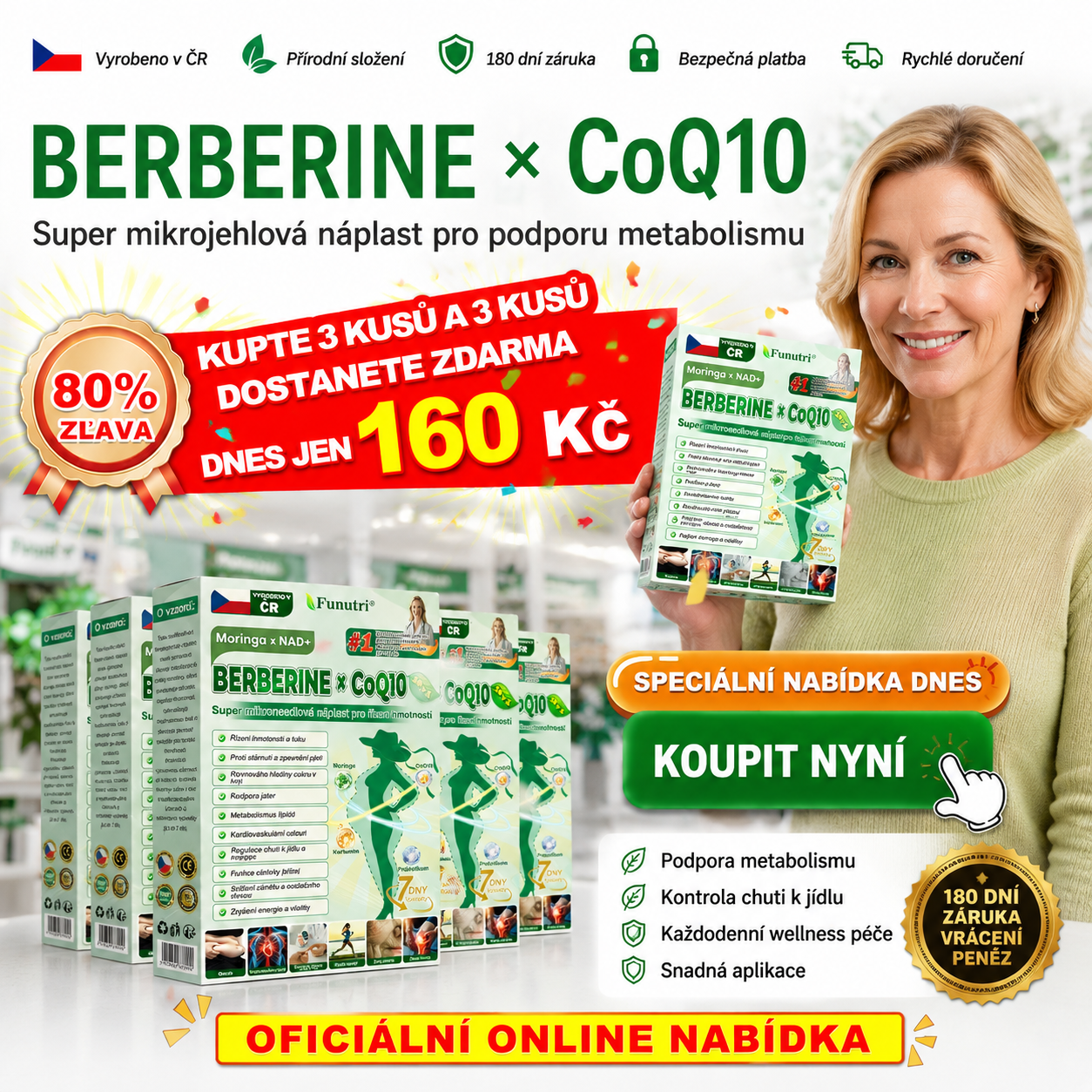 Oficiální obchod 💯 Funutri® 10 v 1 metabolická tvarující náplast s nano mikrojehličkami (Pouze jednou denně, viditelné změny již za 7 dní)  Určeno pro osoby s obezitou, diabetem, spánkovou apnoe